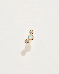 Pamela Love Piercing Jewelry|Bezel Set Crescent Stud