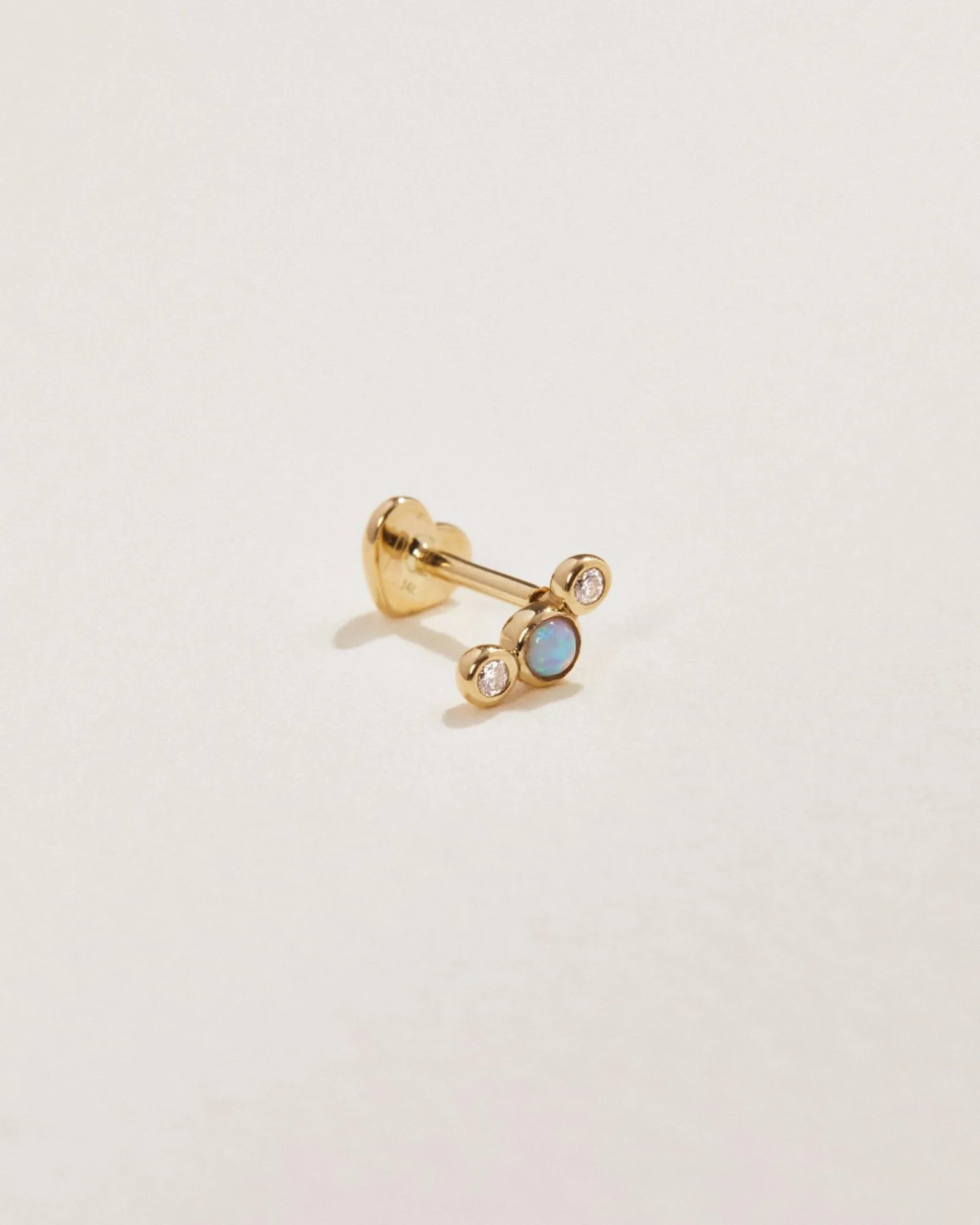 Pamela Love Piercing Jewelry|Bezel Set Crescent Stud