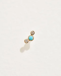 Pamela Love Piercing Jewelry|Bezel Set Crescent Stud