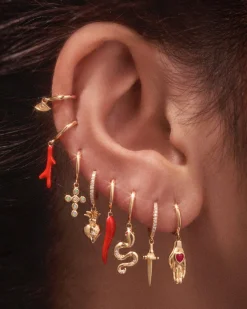 Pamela Love Earrings|Dagger Pave Huggie