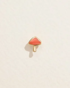 Pamela Love Piercing Jewelry|Inlay Mushroom Stud
