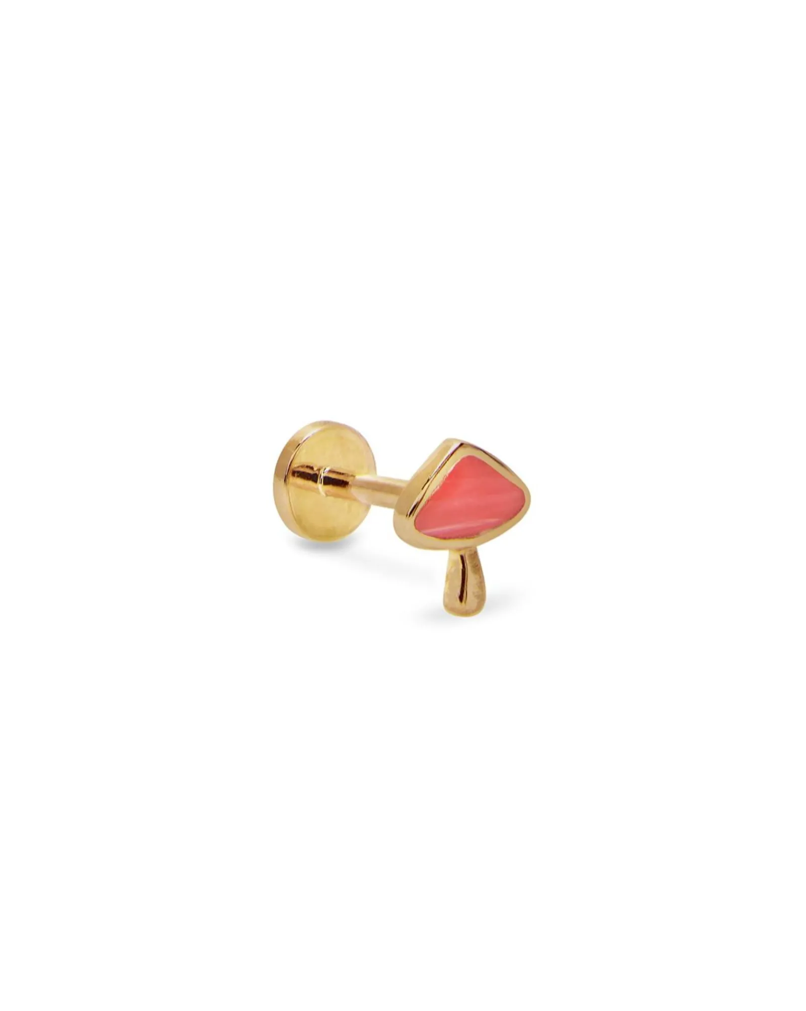 Pamela Love Piercing Jewelry|Inlay Mushroom Stud