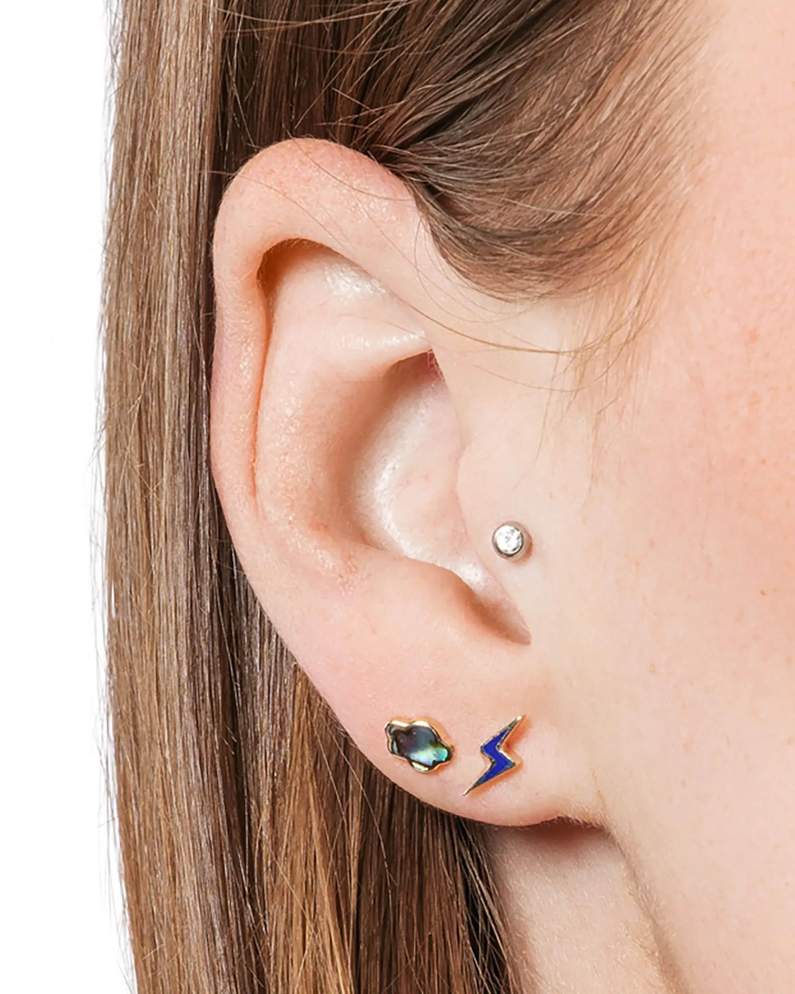 Pamela Love Piercing Jewelry|Lightning Bolt Stud