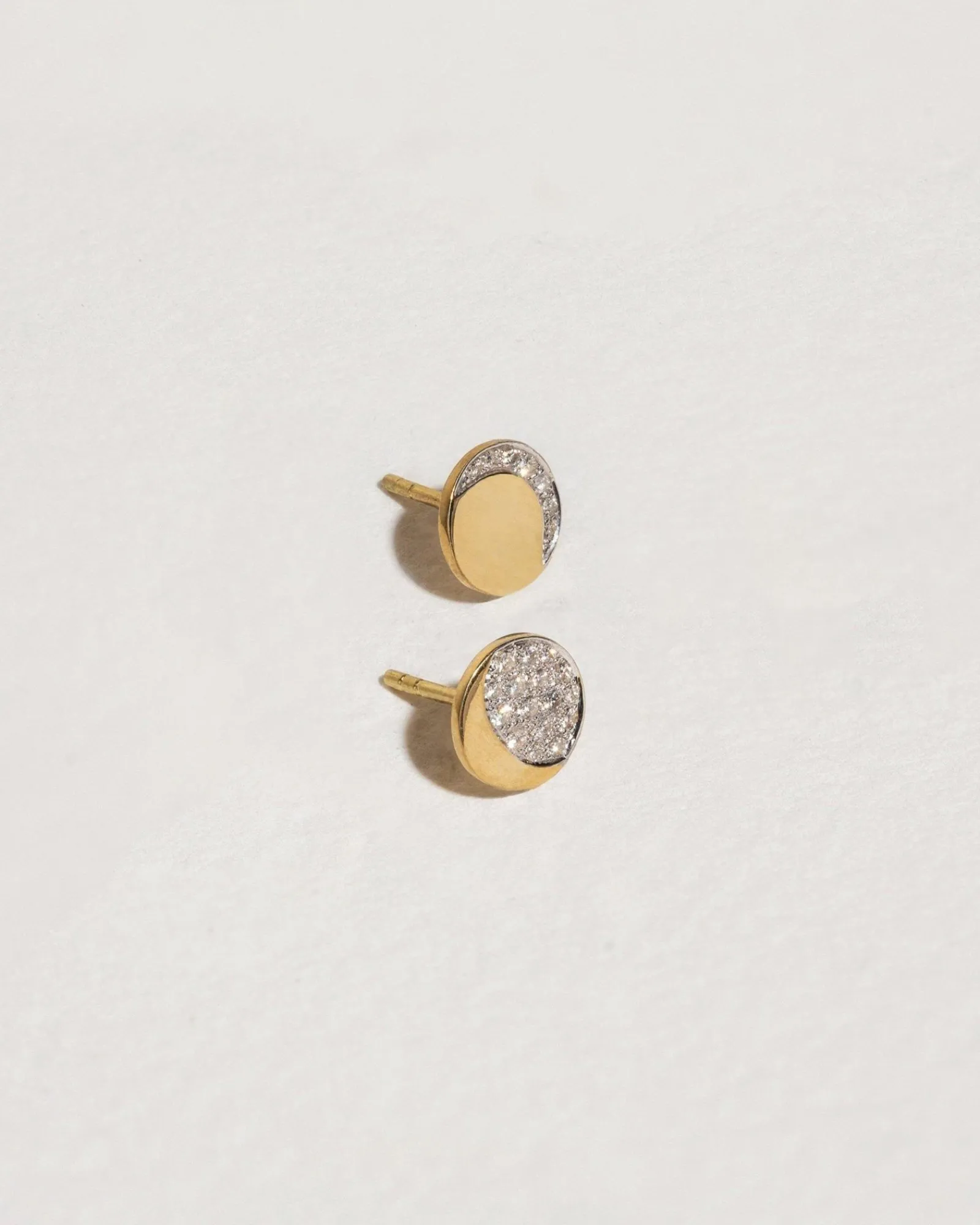 Pamela Love Earrings|Mismatched Moon Phase Studs