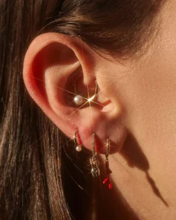 Pamela Love Earrings|6Mm Floating Stone Clicker