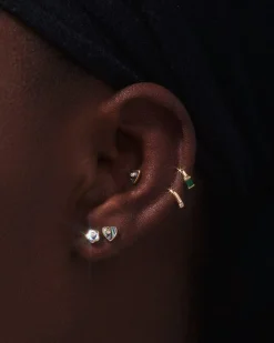 Pamela Love Earrings|6Mm Floating Stone Huggie