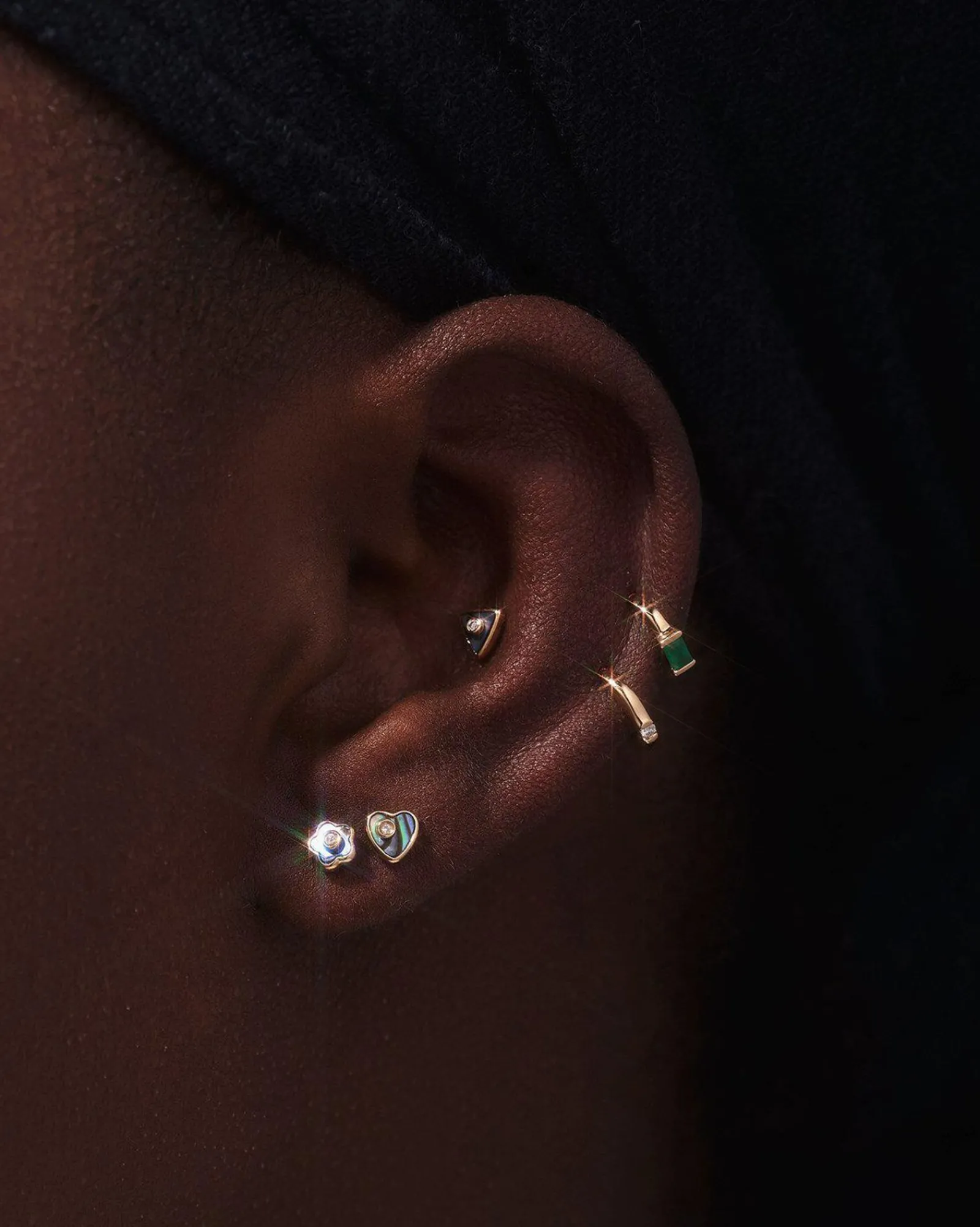 Pamela Love Earrings|6Mm Floating Stone Huggie