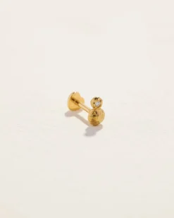 Pamela Love Piercing Jewelry|4Mm Molten Double Dot Stud