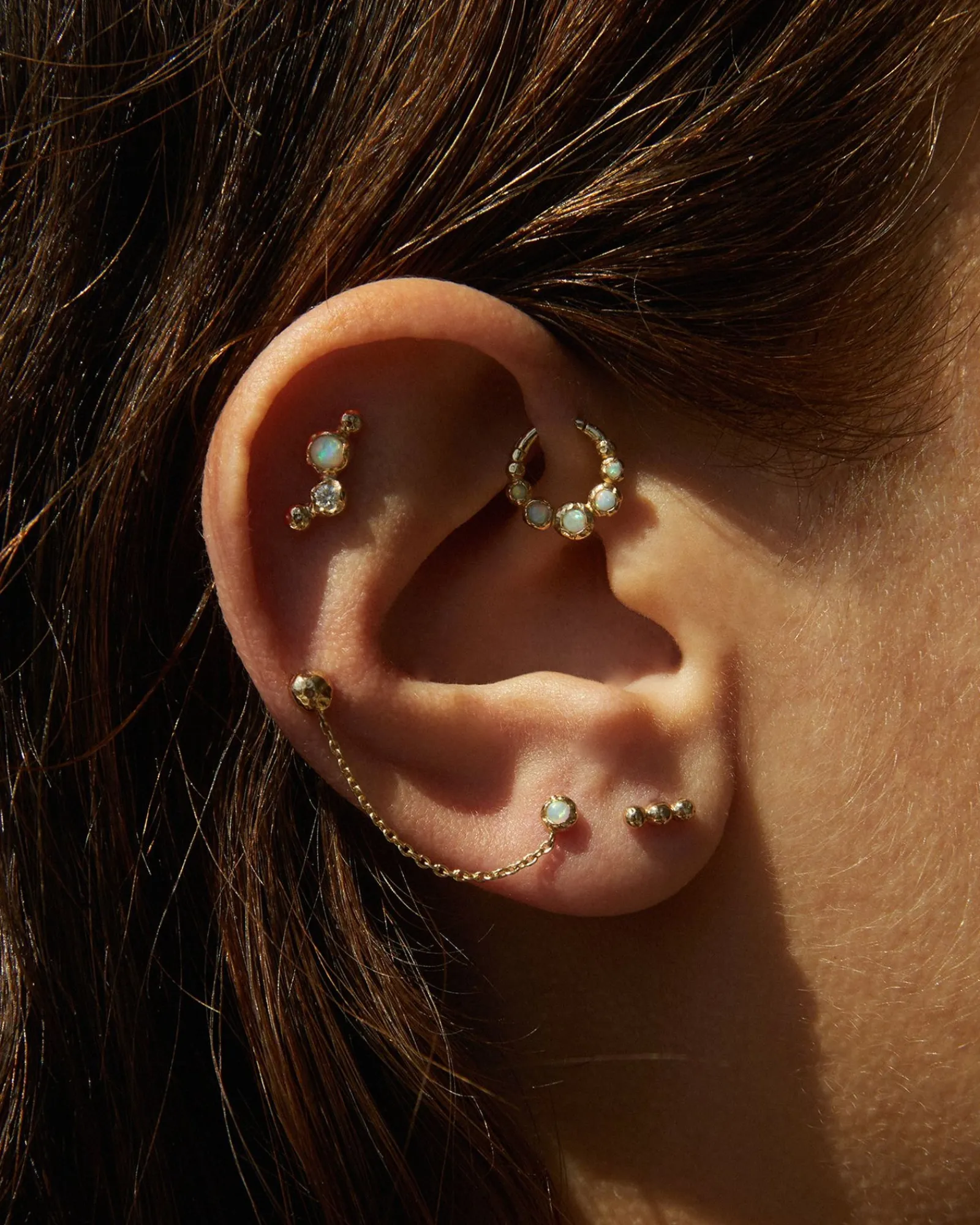 Pamela Love Piercing Jewelry|Molten Triple Dot Stud