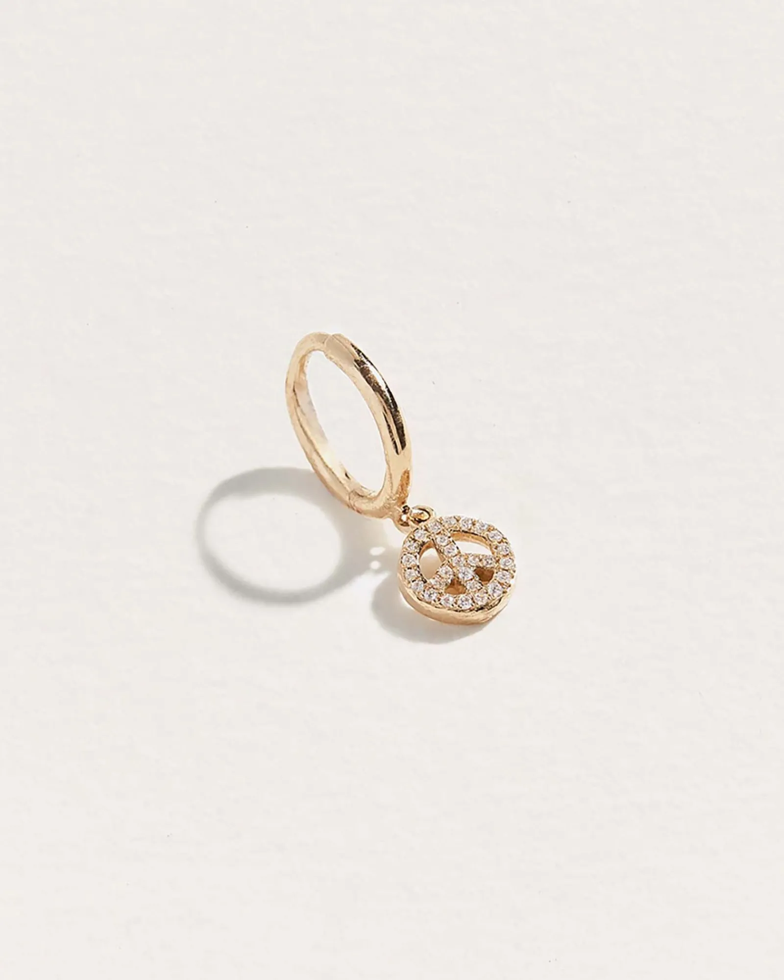 Pamela Love Earrings|Pave Peace Huggie