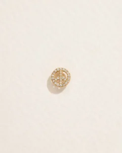 Pamela Love Earrings|Pave Peace Stud