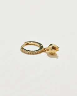Pamela Love Earrings|Pomegranate Pave Huggie