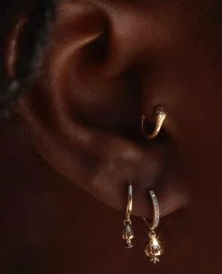 Pamela Love Earrings|Pomegranate Pave Huggie