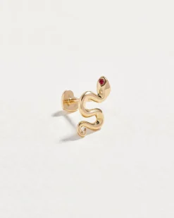 Pamela Love Earrings|Serpent Ruby Stud