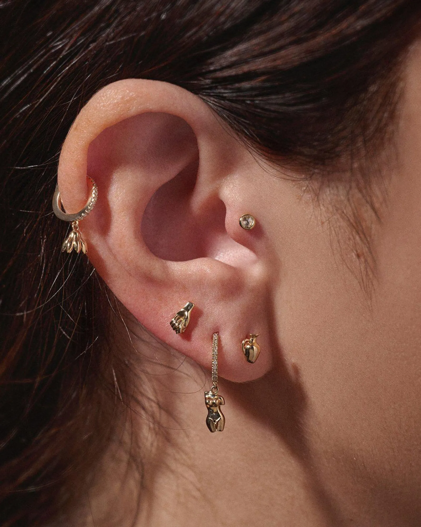 Pamela Love Earrings|Torso Pave Huggie