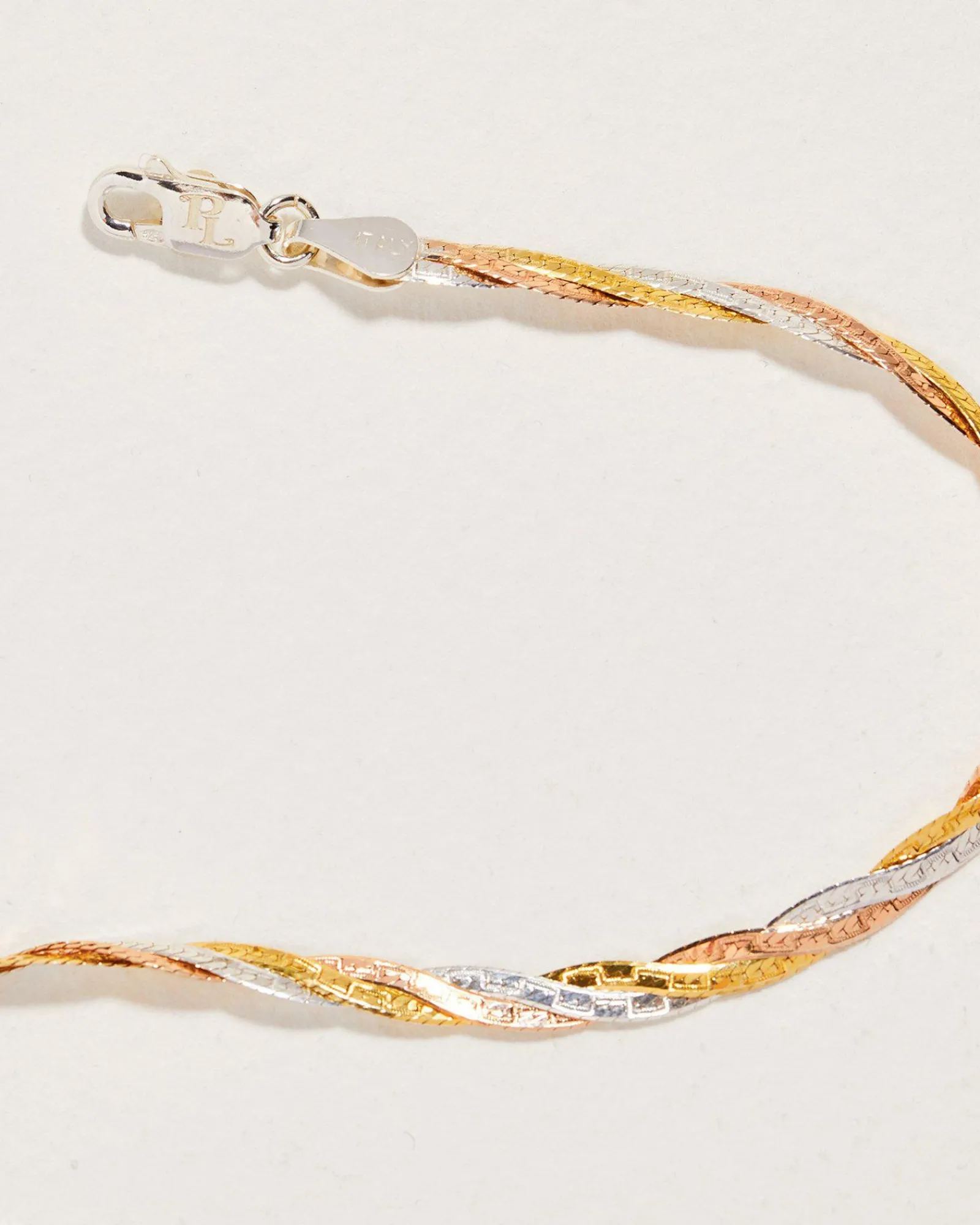 Pamela Love Necklaces|Twisted Tricolor Herringbone Chain 14"