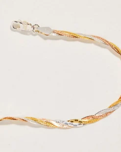 Pamela Love Necklaces|Twisted Tricolor Herringbone Chain 18